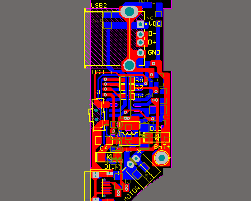 手持风扇充电宝方案，可直接量产（原理图+PCB）_百工联_工业互联网技术服务平台