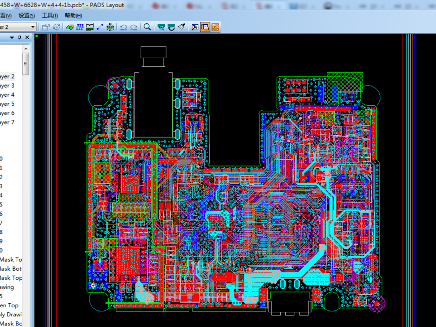 PADS设计的八层板，MTK智能手机PCB/电路图_百工联_工业互联网技术服务平台