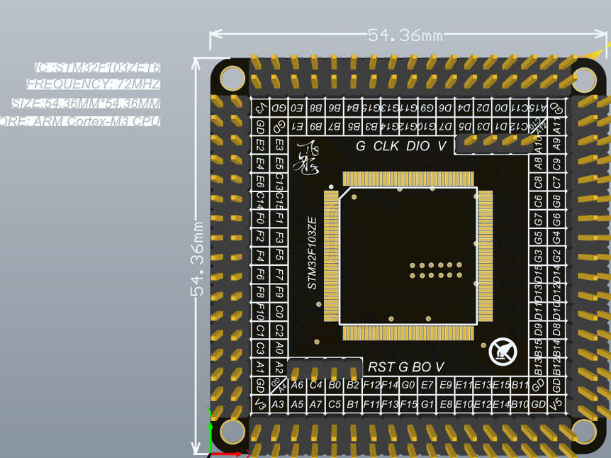 STM32F103ZET6 MINI核心板电路方案设计（原理图+PCB文件）_百工联_工业互联网技术服务平台