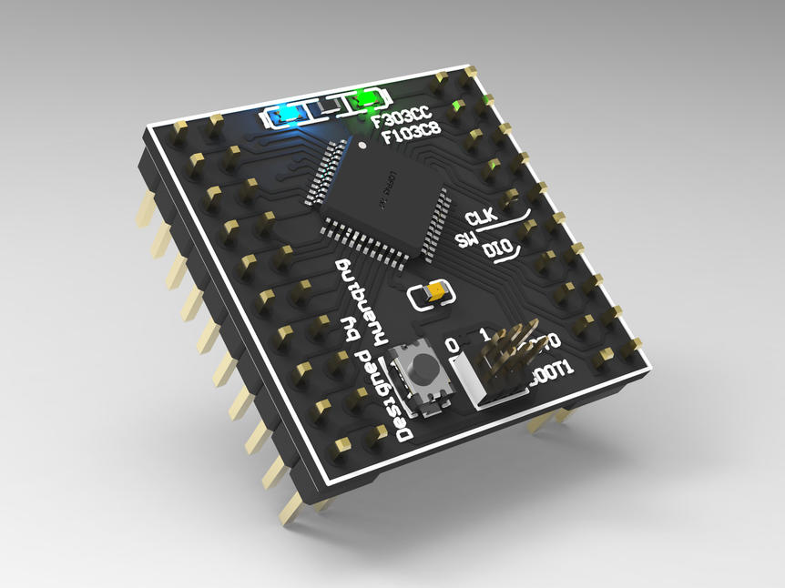 STM32F103Cx最小系统板 原理图和PCB 全网最小_百工联_工业互联网技术服务平台