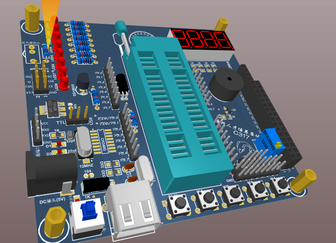 STC89C51最小系统开发板电路设计方案（PCB+原理图）_鹏程工联_工业互联网技术服务平台