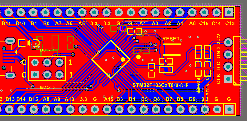 STM32F103C8T6最小核心板/兼容C51引脚_鹏程工联_工业互联网技术服务平台