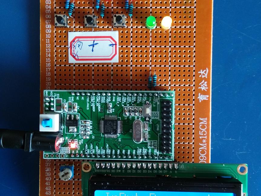 基于STM32单片机的密码锁设计-LCD1602-KEY-LED电路设计方案(原理图+源码)_百工联_工业互联网技术服务平台