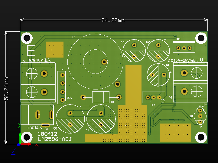 LM2596 开关电源稳压模块电路及PCB设计_百工联_工业互联网技术服务平台