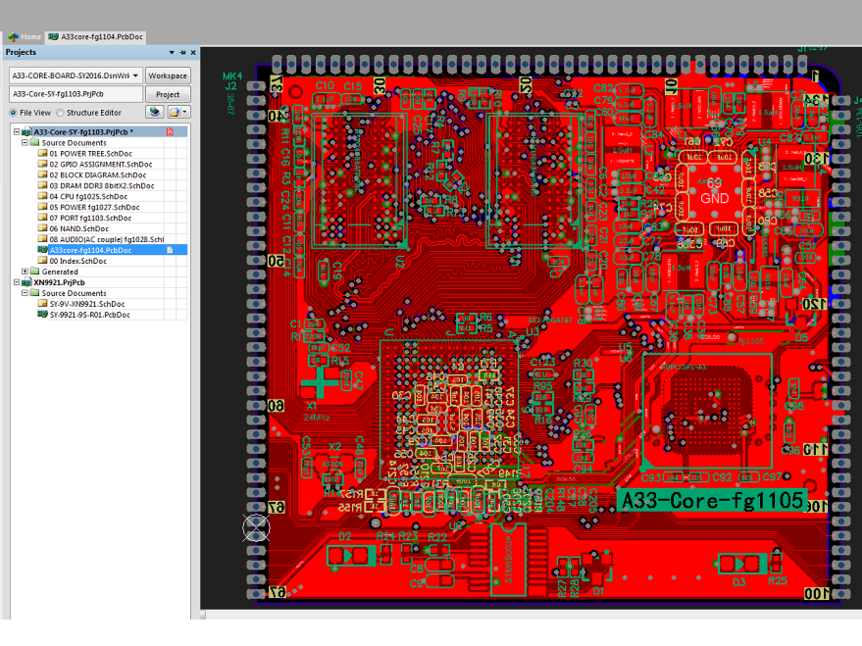 全志A33四层核心板电路方案（原理图+pcb）_鹏程工联_工业互联网技术服务平台