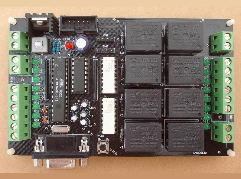 8路输入、8输出仿PLC继电器控制板（硬件+源码+上位机等）_鹏程工联_工业互联网技术服务平台