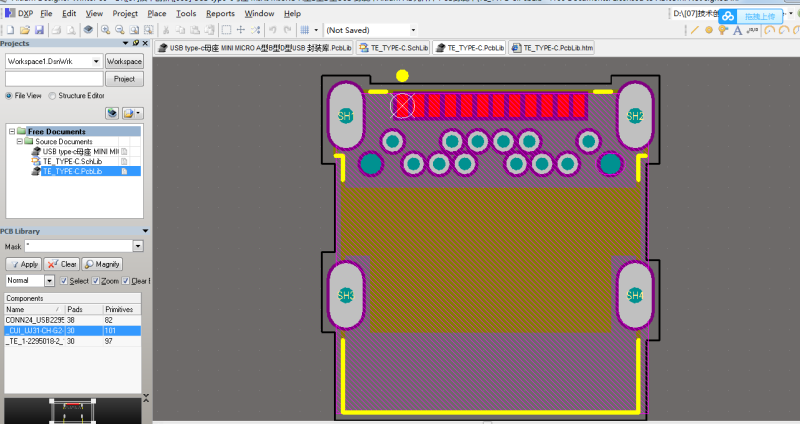  MINI MICRO A型B型D型USB多类型Altium AD元件库 PCB封装库的电路方案详解_鹏程工联_工业互联网技术服务平台