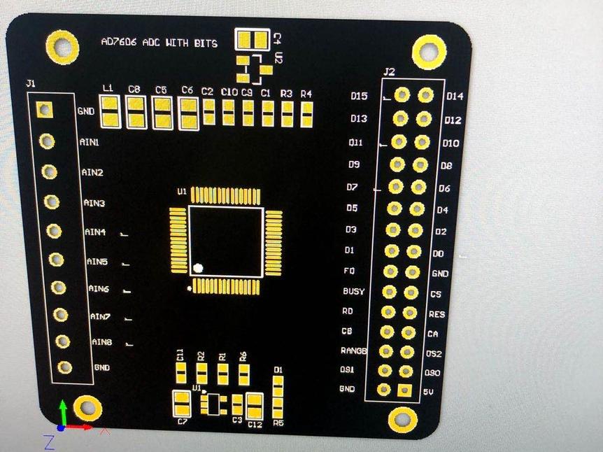 AD7606 数据采集模块的电路方案设计（pcb）_鹏程工联_工业互联网技术服务平台