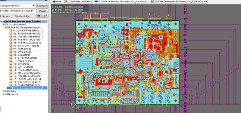 NXP CORTEX-A9四核 IMX6Q核心板（12层）+接口开发底板（6层） ALTIUM AD设计原理图+ PCB+BOM文件_百工联_工业互联网技术服务平台