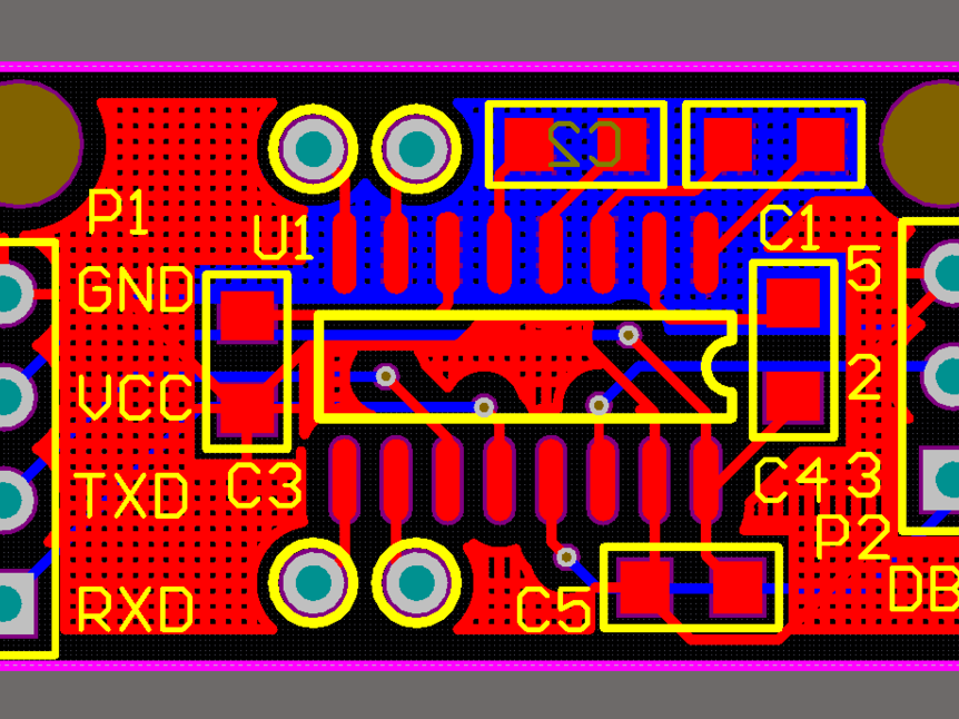 MAX232转TTL电平模块-原理图PCB源文件（原理图+源码+pcb+参考文档）_百工联_工业互联网技术服务平台