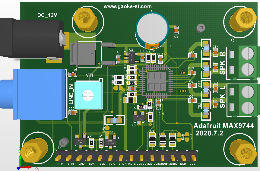 MAX9744立体声20W D类音频放大器电路方案设计(原理图+PCB)_百工联_工业互联网技术服务平台