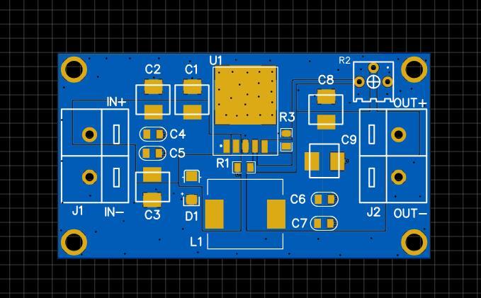 大功率DC-DC降压板ADJ可调电流可达4A降压电路(pcb)_百工联_工业互联网技术服务平台