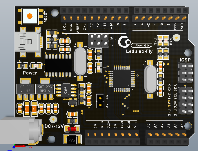 自己设计的Arduino UNO R3主控板原理图+PCB源文件（可直接打样）_鹏程工联_工业互联网技术服务平台