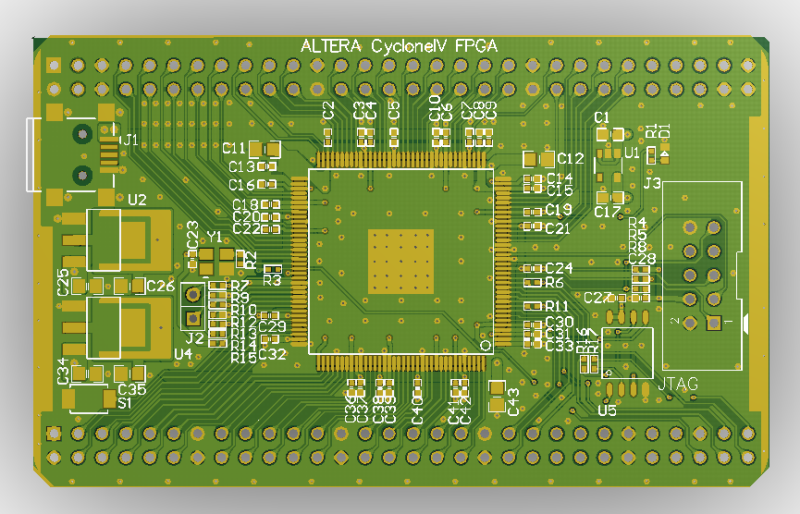 ALTERA FPGA开发板 CYCLONE IVE EP4CEXXE22C8N FPGA最小系统核心板AD版硬件原理图+PCB文件_百工联_工业互联网技术服务平台