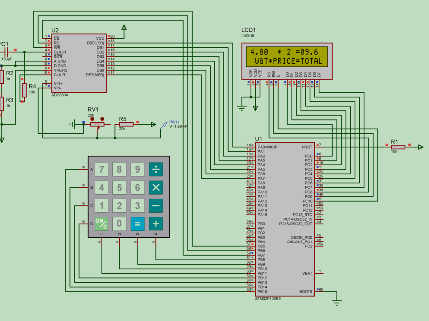 基于STM32电子秤电路方案设计( proteus仿真+代码）_鹏程工联_工业互联网技术服务平台