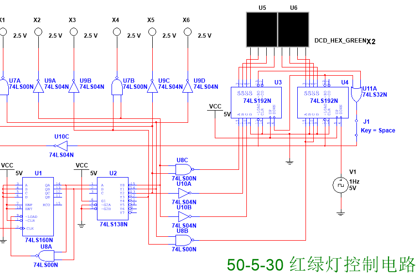 基于Multisim的红绿灯电路（交通灯）_鹏程工联_工业互联网技术服务平台