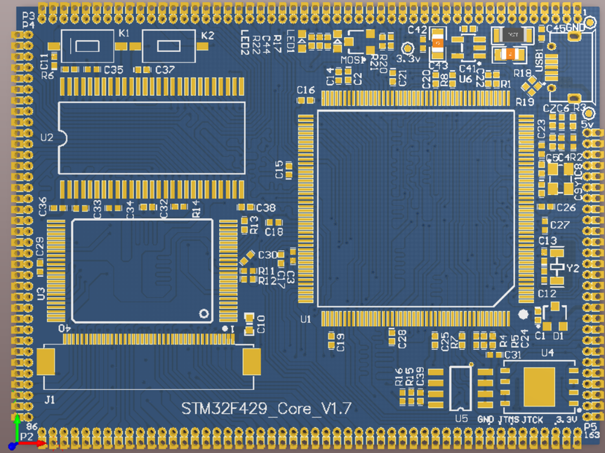 仿正点原子STM32F429核心板电路方案（已通过打样验证板子可使用）_百工联_工业互联网技术服务平台