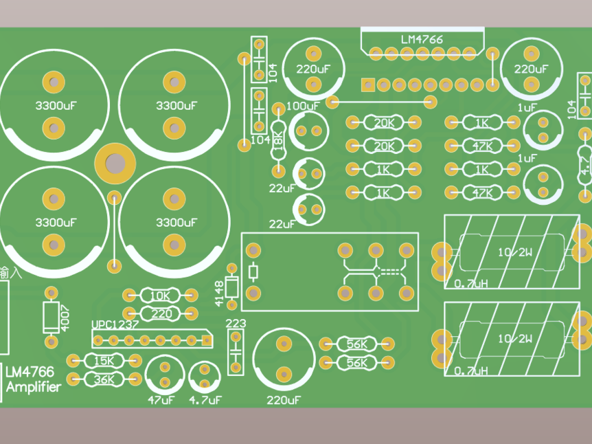 LM4766 单面PCB (原理图+PCB文件）_百工联_工业互联网技术服务平台