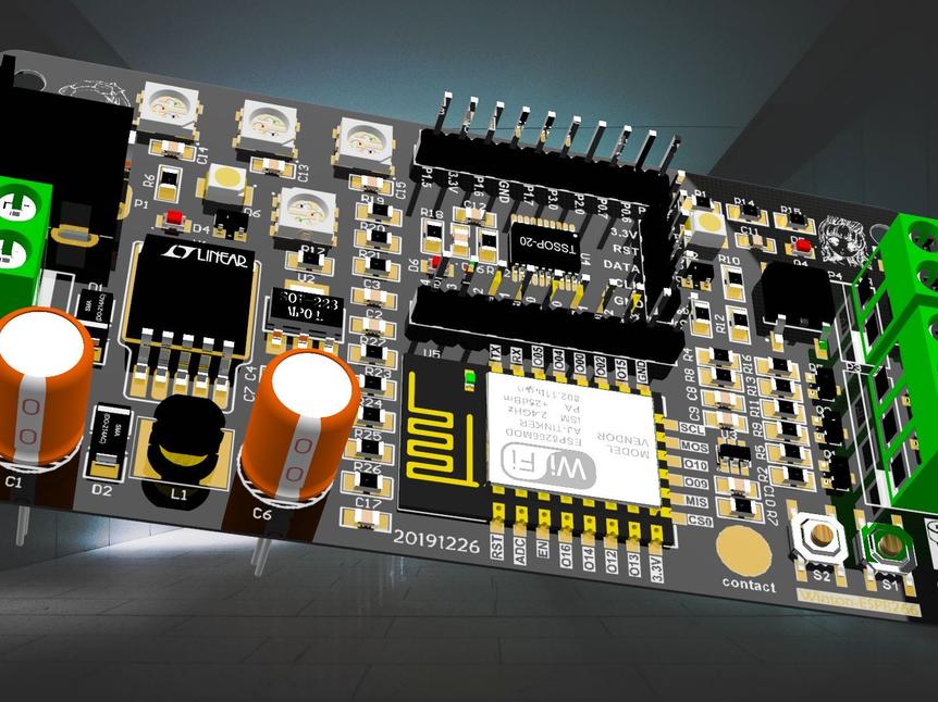 ESP8266 RGBW四路调光驱动板电路设计方案_百工联_工业互联网技术服务平台