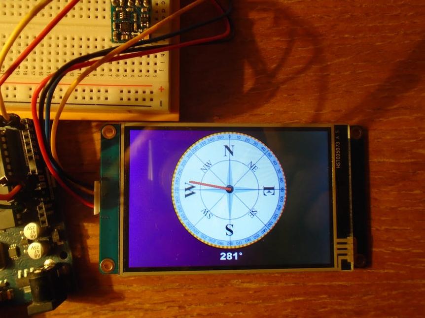 适用于Arduino Uno的Nextion 3.5英寸LCD数字罗盘_鹏程工联_工业互联网技术服务平台