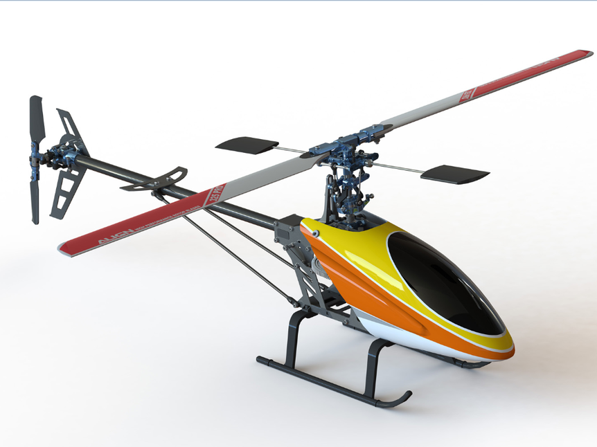 竞技ALGN450 Pro暴力飞3D直升机，全部3D机械结构图设计！_百工联_工业互联网技术服务平台