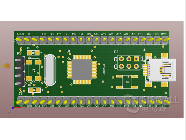 stm32最小系统，PCB原理图，3D，原理图封装_百工联_工业互联网技术服务平台