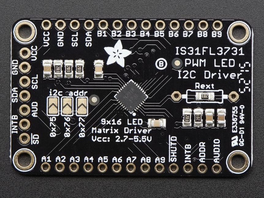 IS31FL3731 PWM控制16X9 LED矩阵驱动器PCB文件/设计说明_鹏程工联_工业互联网技术服务平台