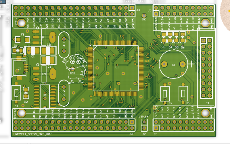 NXP lpc2000系列 LPC2214 ARM7 最小系统开发板AD版原理图+PCB(2层板)+MCU测试C源码_百工联_工业互联网技术服务平台