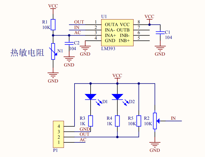 YL-38 热敏电阻传感器原理图资料_百工联_工业互联网技术服务平台