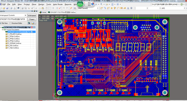 Cyclone IV EP4CE6F17C8 FPGA开放板硬件设计文件 AD版原理图+PCB(4层板)_百工联_工业互联网技术服务平台