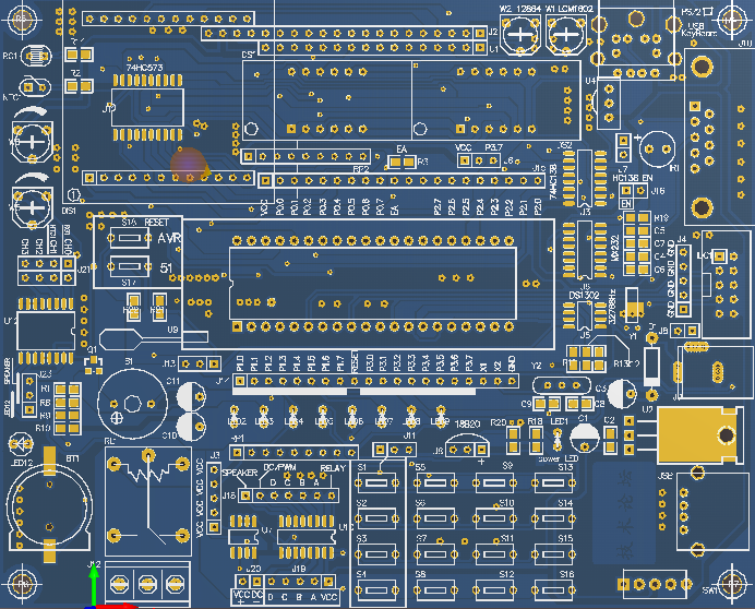51单片机开发板PCB图_百工联_工业互联网技术服务平台