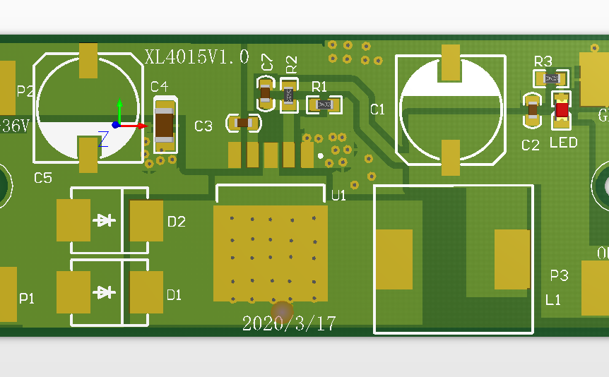 基于XL4015实现的降压电源模块电路方案设计（pcb+原理图）_百工联_工业互联网技术服务平台