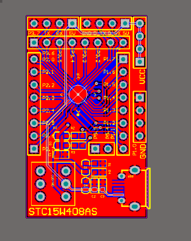 STC15W401AS QFN28 STC 8051 C51单片机最小系统板AD版原理图+PCB文件_百工联_工业互联网技术服务平台