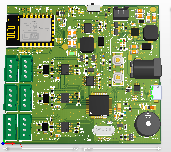 485总线WIFI集中器电路方案设计（原理图+pcb）_鹏程工联_工业互联网技术服务平台