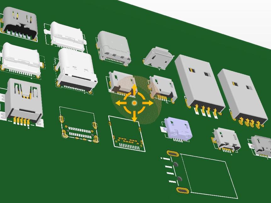 AD几种常用的USB、TYPE-C封装(pcb+封装库)_鹏程工联_工业互联网技术服务平台