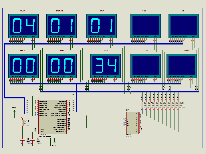 DIY制作M8万年历proteus仿真及源码_百工联_工业互联网技术服务平台