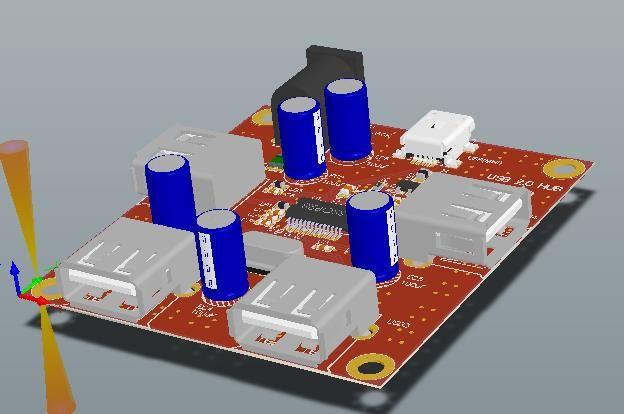 基于GL850G的USB 2.0  HUB（原理图、PCB源文件）_百工联_工业互联网技术服务平台