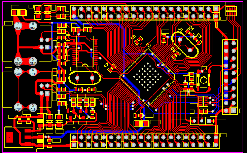 STM32F103核心板 ARM最小系统 USB转UART串口接口板 protel 硬件原理图+PCB文件_鹏程工联_工业互联网技术服务平台