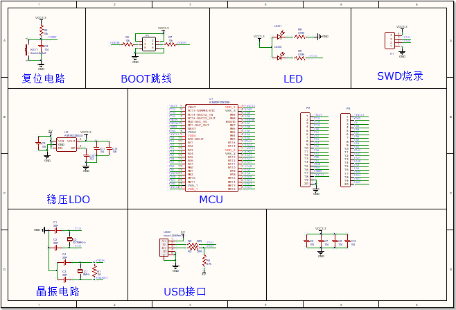 STM32F103C8T6单片机最小系统AD版（原理图、PCB）_百工联_工业互联网技术服务平台