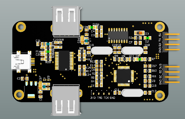 具有HUB_JLINK_CH340 功能的 硬件调试工具（原理图+源代码+jlink固件）_百工联_工业互联网技术服务平台