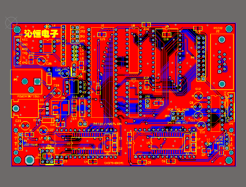 CH375的嵌入式系统U盘读写模块原理图+PCB+例子程序等_百工联_工业互联网技术服务平台