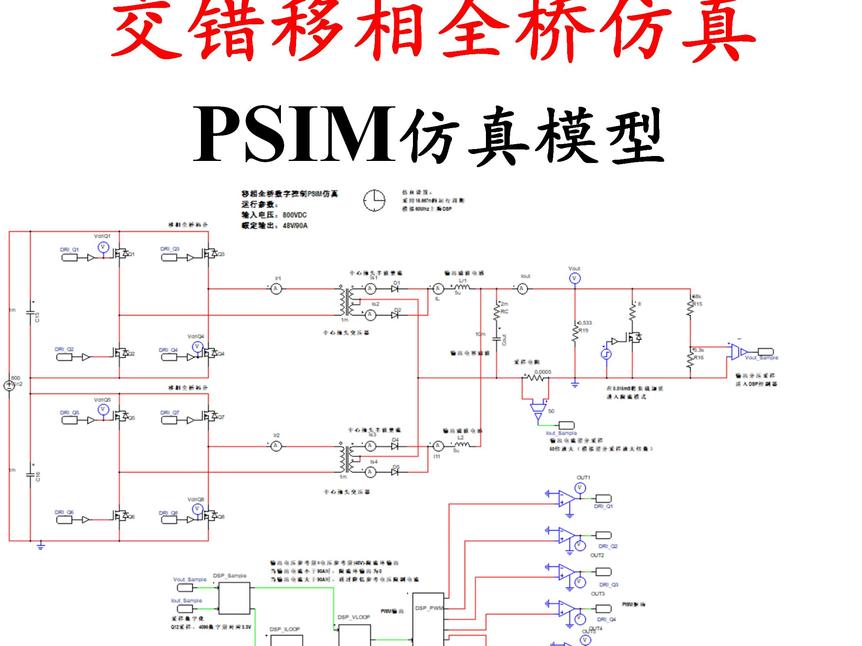 48V90A交错移相全桥开关电源PSIM仿真模型恒压与限流控制_百工联_工业互联网技术服务平台