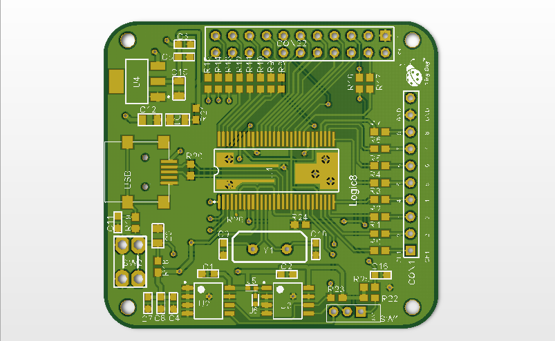 开源逻辑分析仪DIY资料，有电路图、PCB、封装库和iic烧写文件_百工联_工业互联网技术服务平台