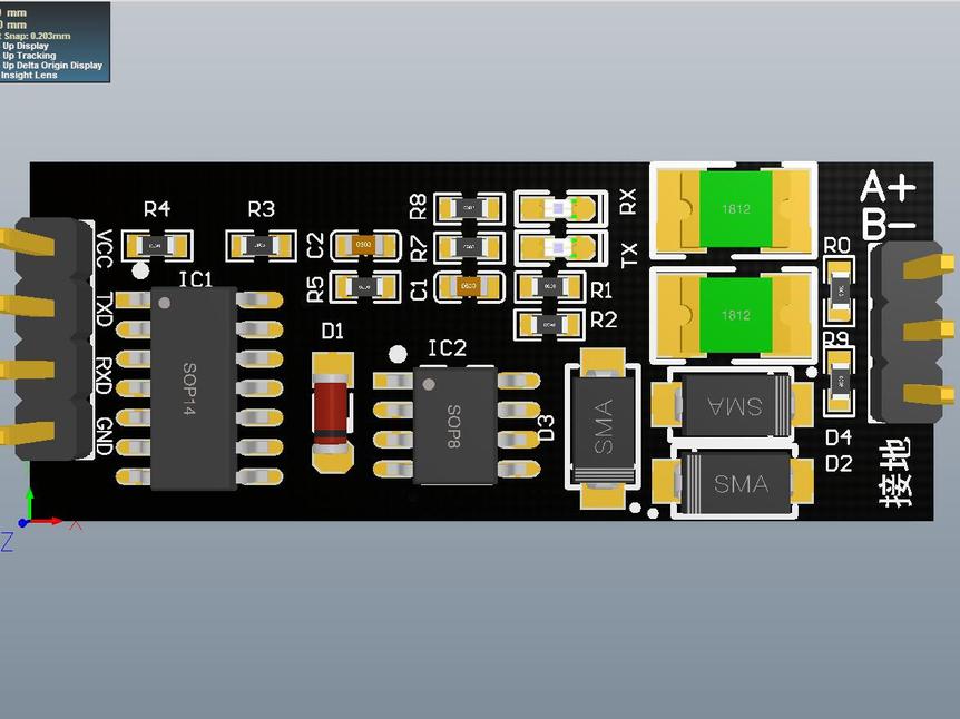 RS485转TTL模块 485串口UART电平互转自动流向控制全套方案（PCB及原理图等文件）_百工联_工业互联网技术服务平台