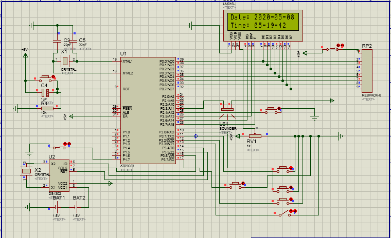 基于AT89C51的日历方案设计（可设置闹钟,时间+含proteus8.6仿真+源代码）_鹏程工联_工业互联网技术服务平台