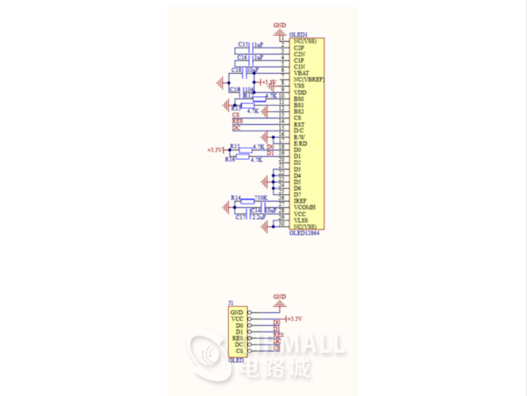 0.96  OLED电路图、PCB以及网上找的驱动OLED的程序_百工联_工业互联网技术服务平台