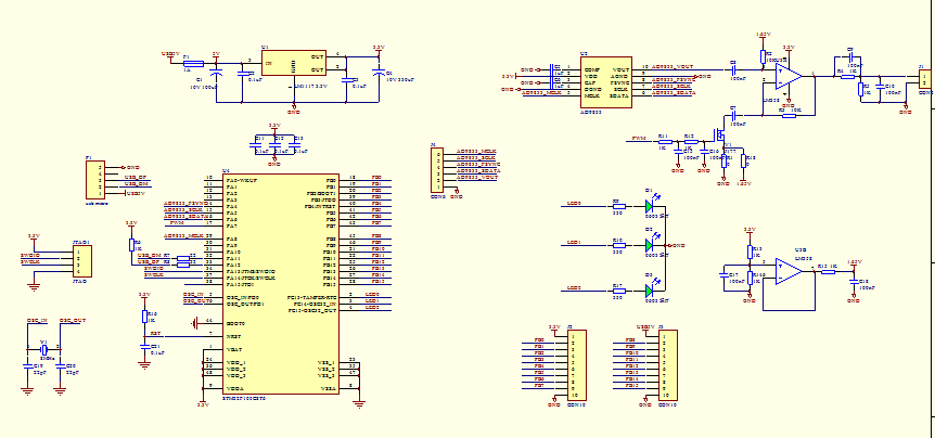 STM32 AD9833 DDS信号发生器电路方案设计（原理图+pcb）_百工联_工业互联网技术服务平台