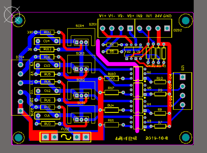 四路可控硅控制电路设计方案（电路图+pcb）_百工联_工业互联网技术服务平台