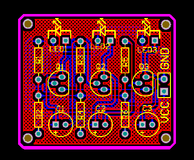 简易实用三极管开关三闪灯电路设计PCB+原理图_百工联_工业互联网技术服务平台