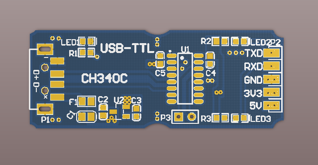 USB转TLL串口通信模块CH340（原理图、PCB）AD版本_百工联_工业互联网技术服务平台